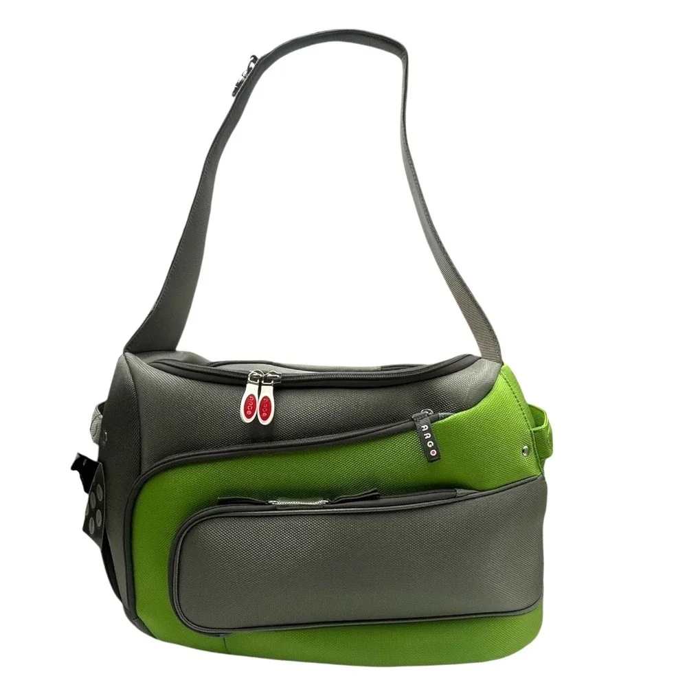 Argo Teafco Duff-O Pet Carrier Airline Approved Water Resistant Gray Kiwi Green‎